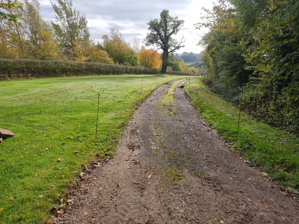 This is a large driveway which is just about to have a tar and chip driveway installed on by Norwich Driveway Contractors